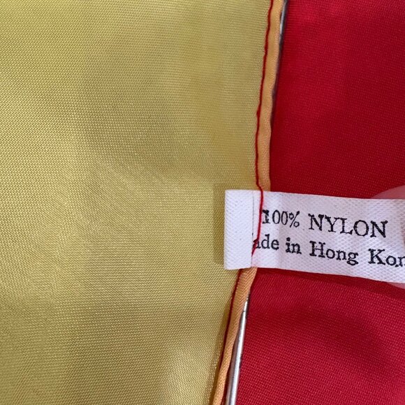 Large Vintage Wooden Handle Rainbow Umbrella - Picture 8 of 16